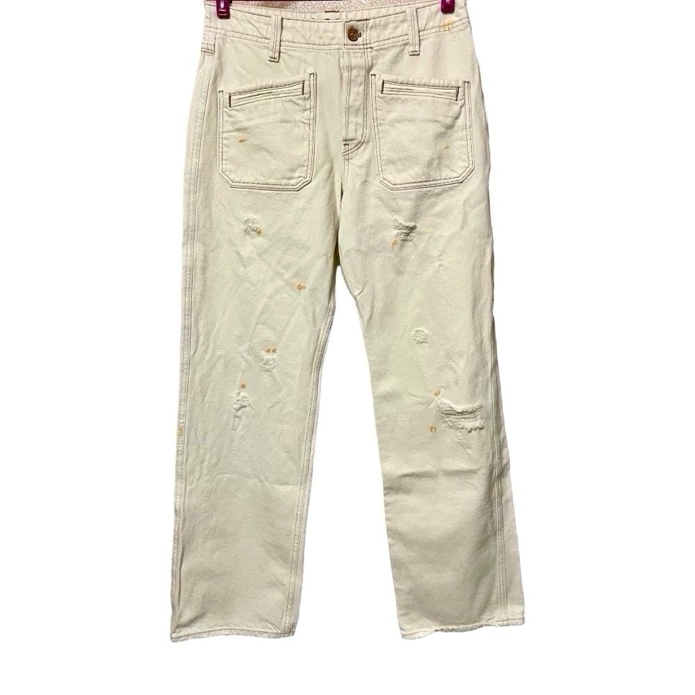 Free People High Rise Distressed Jeans